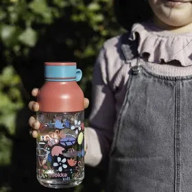 Quokka Ice Kids with strap - ecozen 430 ml water bottle with strap (Flowers)