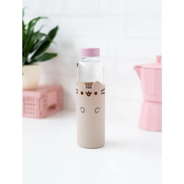 Pusheen - 500 ml Glass Water Bottle | Pirkti internetu — Megaluks