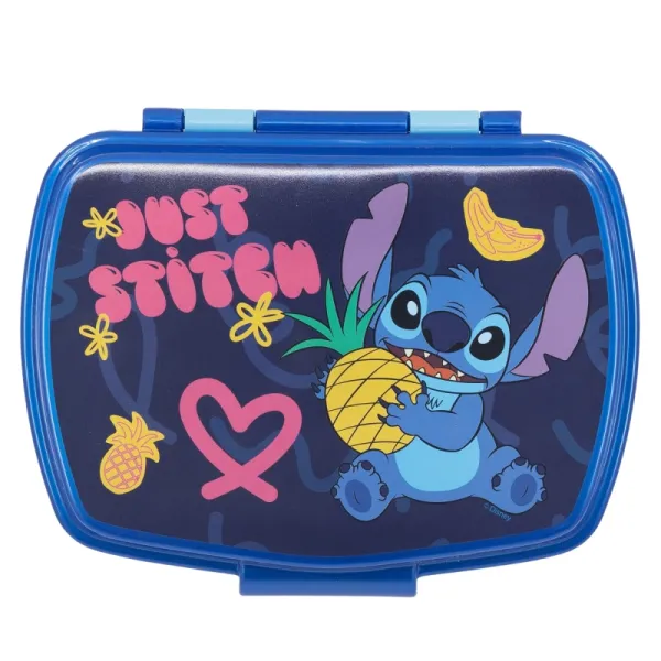 Sandwich Box Stitch Sweet Blue Lilac Polyester Rectangular 17 x 5,6 x 13,3 cm