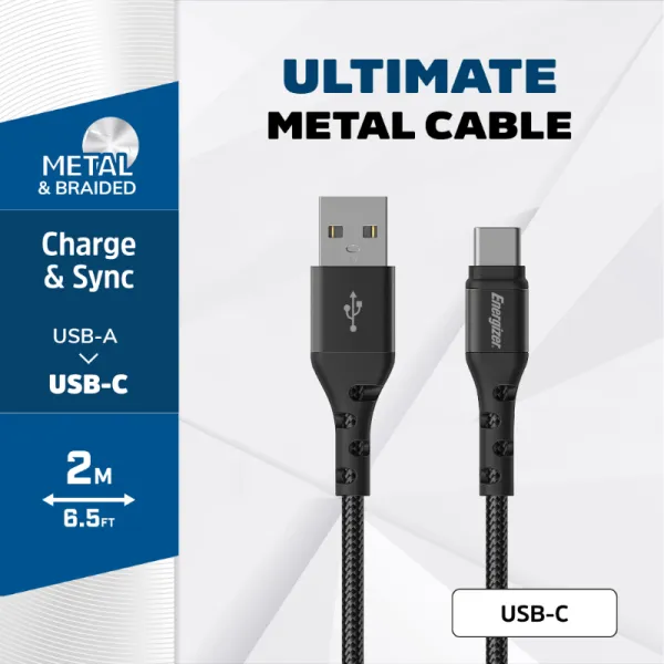 USB-C Kabelis Energizer C520CKBK 2 m