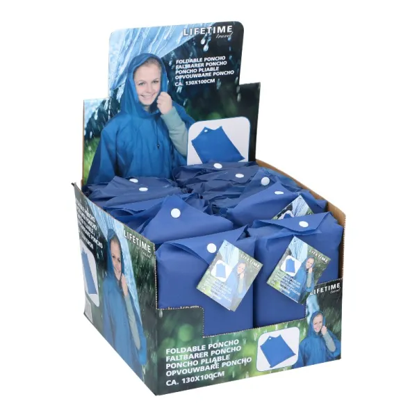 Raincoat Poncho Blue (One size)