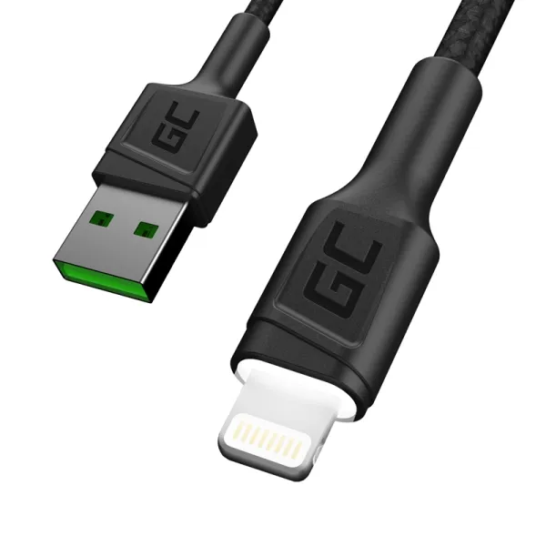 Lightning Cable Green Cell KABGC12 Black 2 m