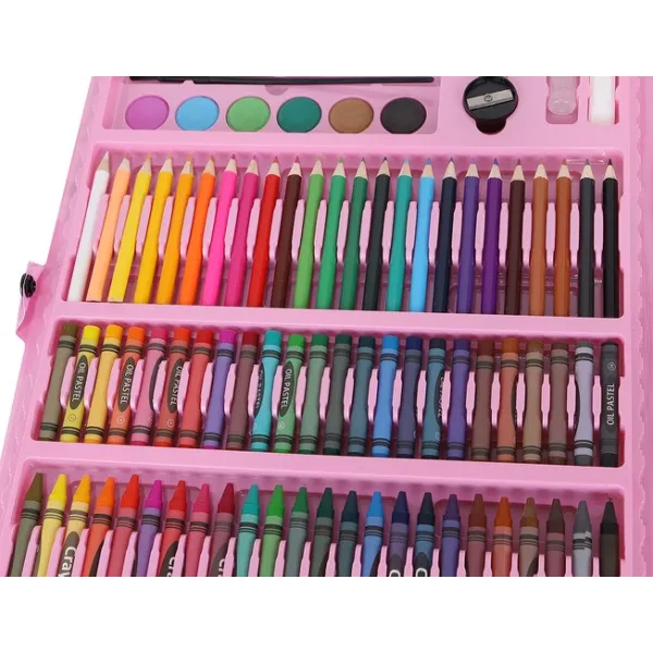Painting set in a suitcase 168 pcs pink