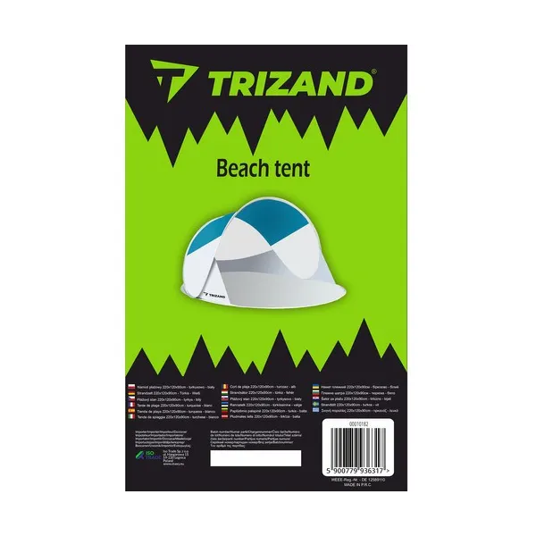 Beach tent 220x120x90cm - turquoise - gray | Buy online — Megaluks
