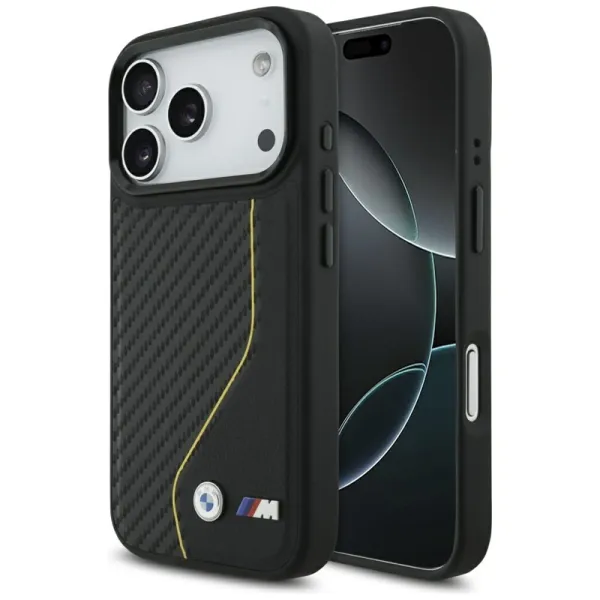 BMW M Carbon Line & Logo MagSafe - Case iPhone 17 Pro (yellow)