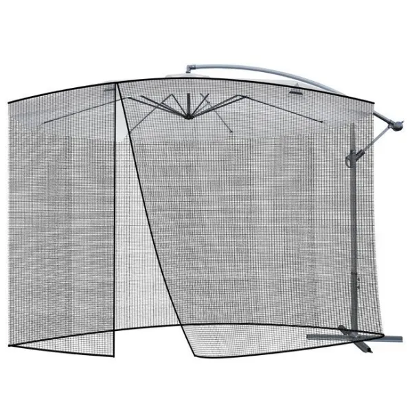Mosquito net for garden umbrella 3.5m - black