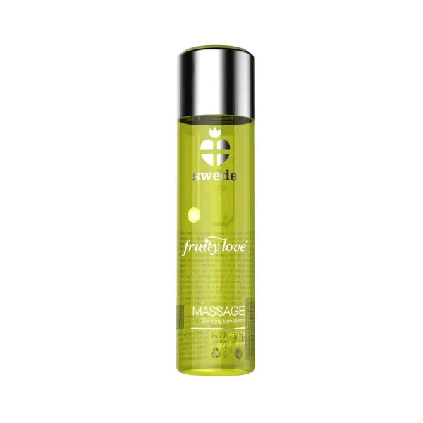 Erotinis masažinis aliejus Swede 120 ml Kriaušė Vanilė Šildymo efektas