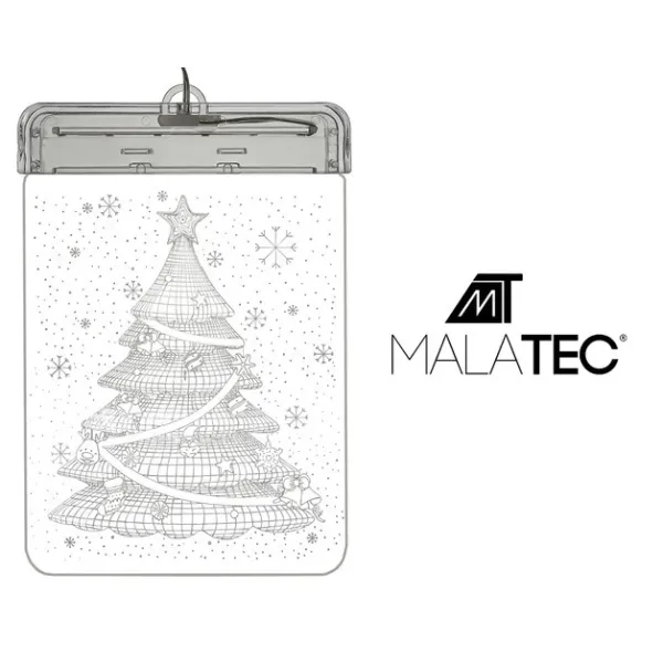 LED 3D vitrāža - Ziemassvētku eglīte | Pirkt tiešsaistē — Megaluks