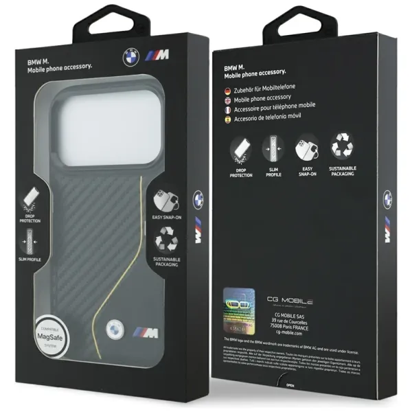 BMW M Carbon Line & Logo MagSafe - Case iPhone 17 Pro (yellow)