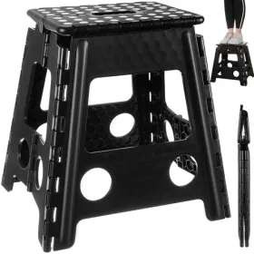 Folding stool black and white 39cm | Buy online — Megaluks