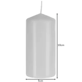 White cylinder candle - set of 8 | Buy online — Megaluks