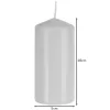 White cylinder candle - set of 8 | Buy online — Megaluks