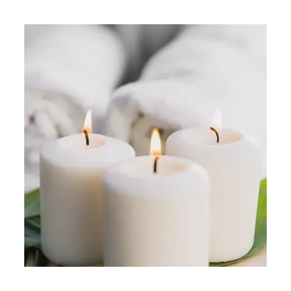 White cylinder candle - set of 8 | Buy online — Megaluks