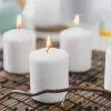 White cylinder candle - set of 8 | Buy online — Megaluks