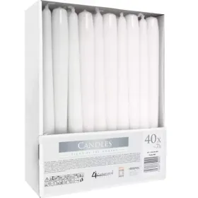 White taper candle - set of 40 | Buy online — Megaluks