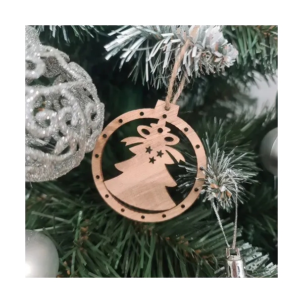 Wooden baubles - 10 pcs