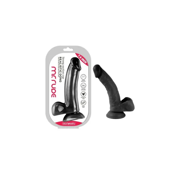 Realistlik dildo VSCNOVELTY Must 20 cm