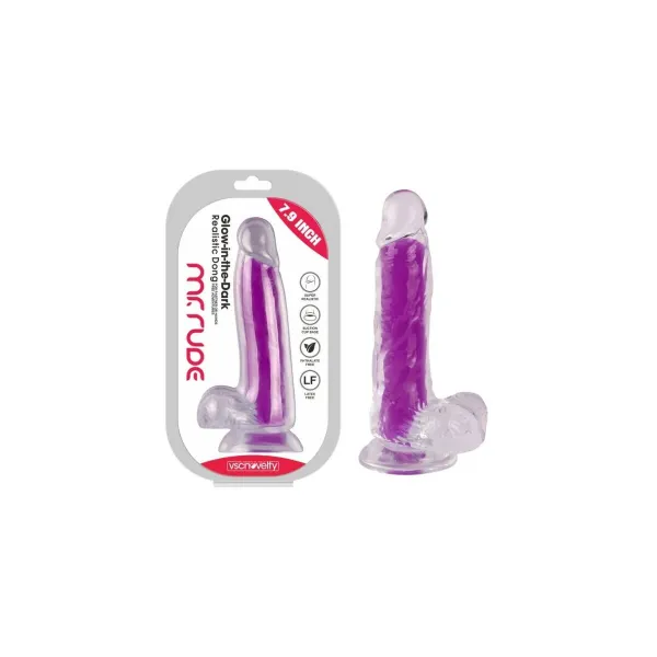 Realistinen dildo VSCNOVELTY TPE Purppura 20 cm