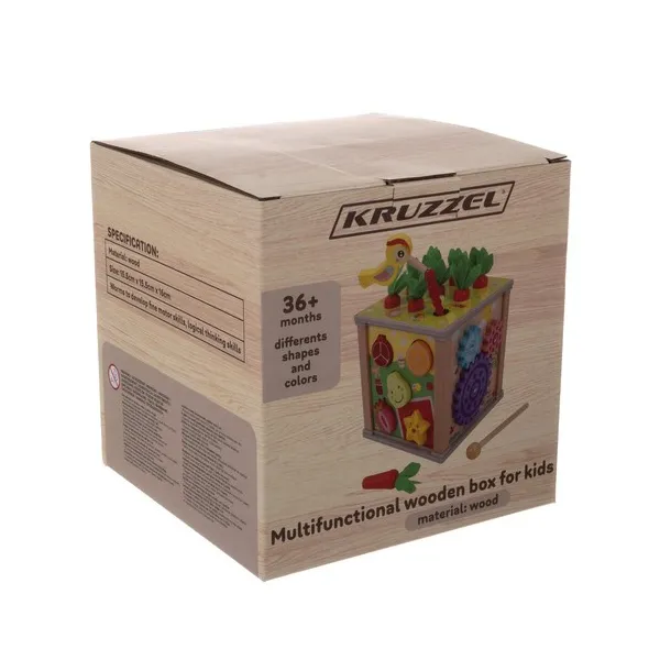 Wooden educational cube - Kruzzel sorter 22566 | Buy online — Megaluks