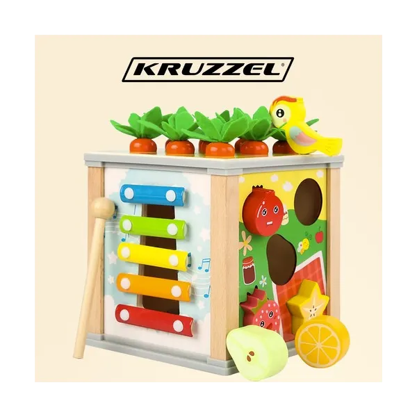 Wooden educational cube - Kruzzel sorter 22566 | Buy online — Megaluks