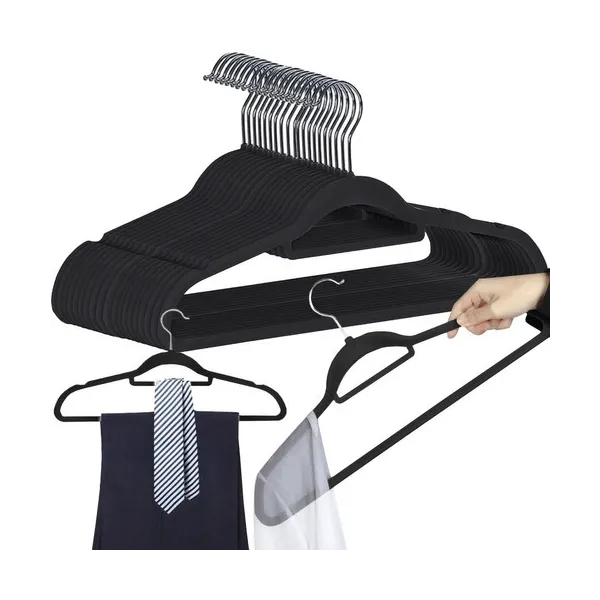 Clothes hanger 20pcs - black Ruhhy 22536 | Buy online — Megaluks