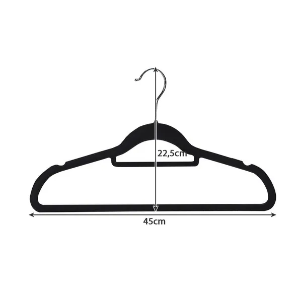 Clothes hanger 20pcs - black Ruhhy 22536 | Buy online — Megaluks
