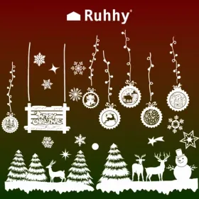 Christmas window stickers Ruhhy 22253 | Buy online — Megaluks