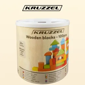 Puidust klotsid - 100 tk Kruzzel 22666 | Osta veebist — Megaluks