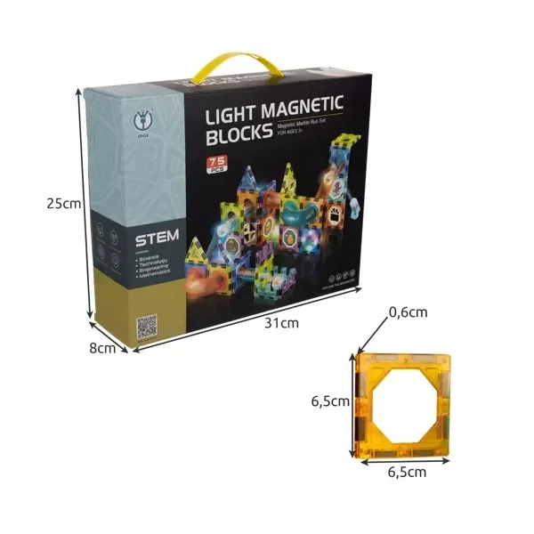 Magnetilised klotsid - rada 77 tk Kruzzel 22684 | Osta veebist — Megaluks