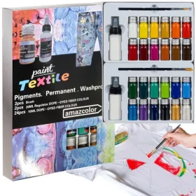 Fabric paints - 24 pcs. 300ml Maaleo 22948 | Buy online — Megaluks