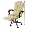 Office chair with footrest - beige Malatec 23287