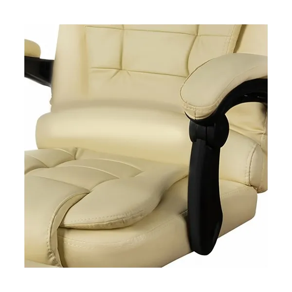 Office chair with footrest - beige Malatec 23287