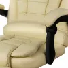 Office chair with footrest - beige Malatec 23287