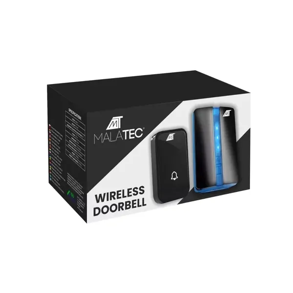 Wireless doorbell black Malatec 23371 | Buy online — Megaluks