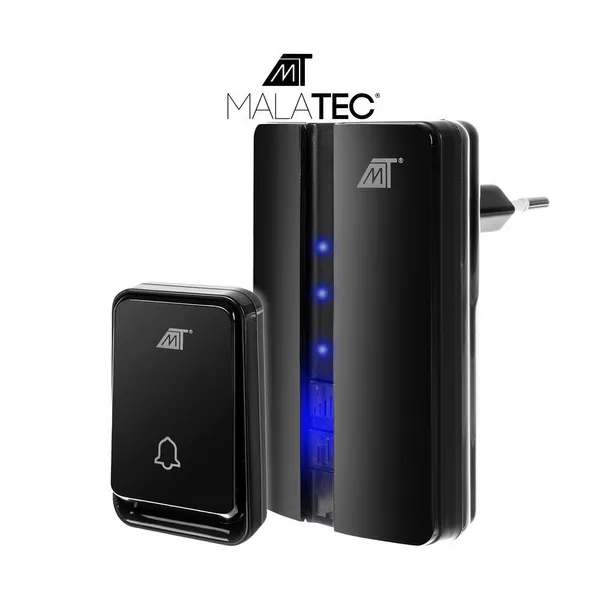 Wireless doorbell black Malatec 23371 | Buy online — Megaluks