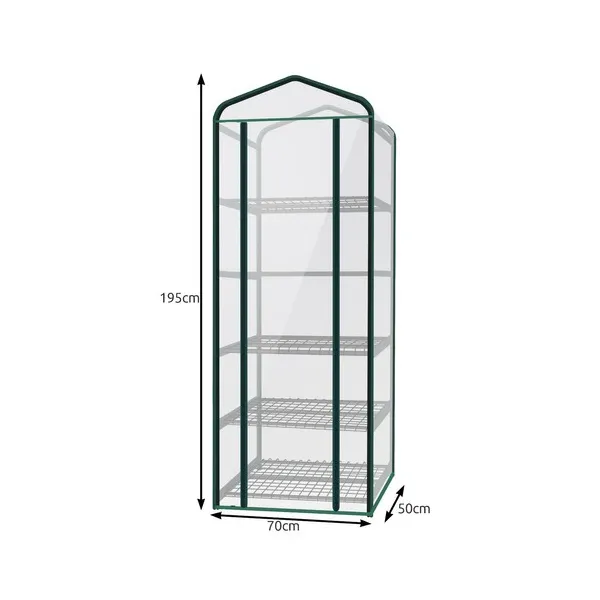 Mini foil greenhouse - 5 shelves 23359 | Buy online — Megaluks