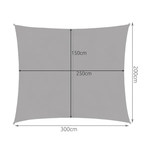 Aurinkosuojapurje 3x2m - harmaa Gardlov 23162 | Osta verkosta — Megaluks