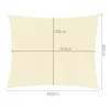 Sunshade sail 4x3m - beige Gardlov 23144