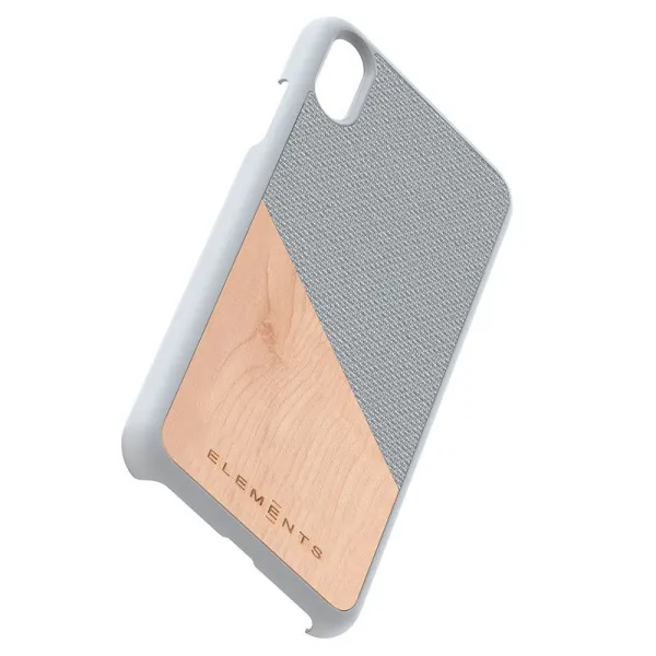 Nordic Elements Original Hel - Case for iPhone Xs Max with real maple wood (Light Grey)