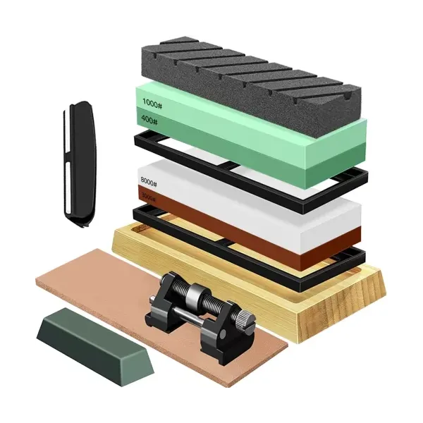 Sharpener for Kitchen Knives Chisels Water Stone Sharpening Stone + Strap RUHHY 23763