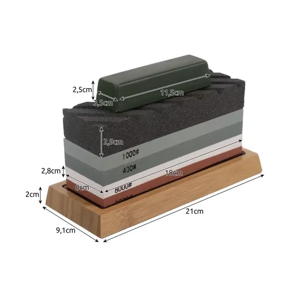 Sharpener for Kitchen Knives Chisels Water Stone Sharpening Stone + Strap RUHHY 23763