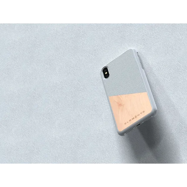 Nordic Elements Original Hel - Case for iPhone Xs Max with real maple wood (Light Grey)