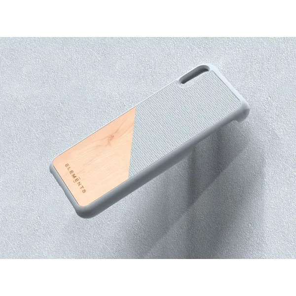Nordic Elements Original Hel - Case for iPhone Xs Max with real maple wood (Light Grey)