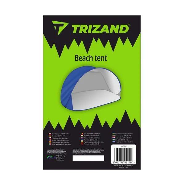 Beach tent 220x120x100cm Trizand 23862
