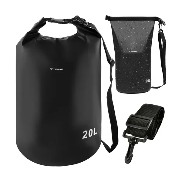 Waterproof bag 20L black 23566 | Buy online — Megaluks