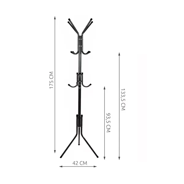 Standing hanger 170cm - black Ruhhy 23815