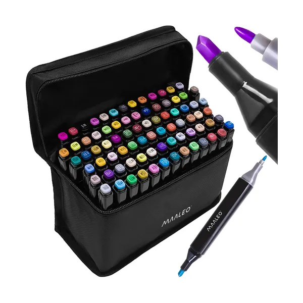 Double-sided markers/pens - 80 pcs. MAALEO 24103 | Buy online — Megaluks