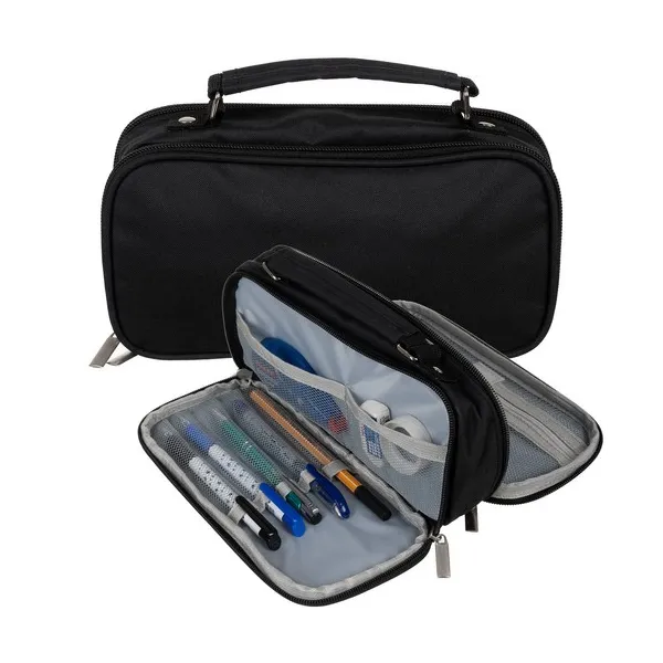 Double extendable pencil case - black Maaleo 24516 | Buy online — Megaluks