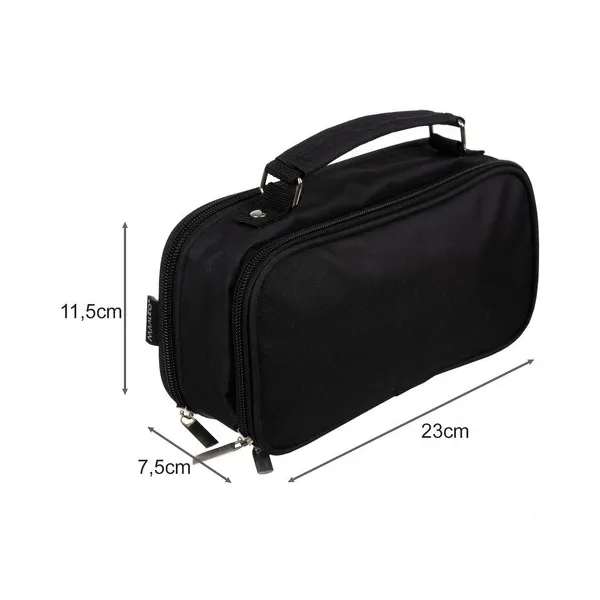 Double extendable pencil case - black Maaleo 24516 | Buy online — Megaluks
