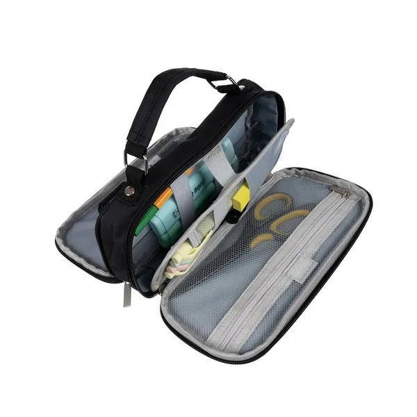 Double extendable pencil case - black Maaleo 24516 | Buy online — Megaluks